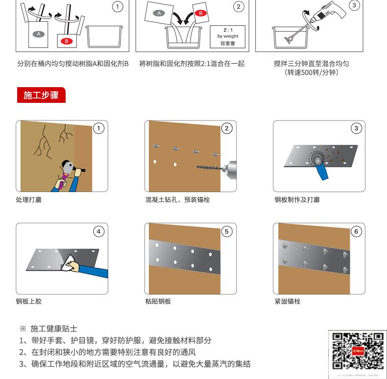 包钢集美粘钢加固施工过程